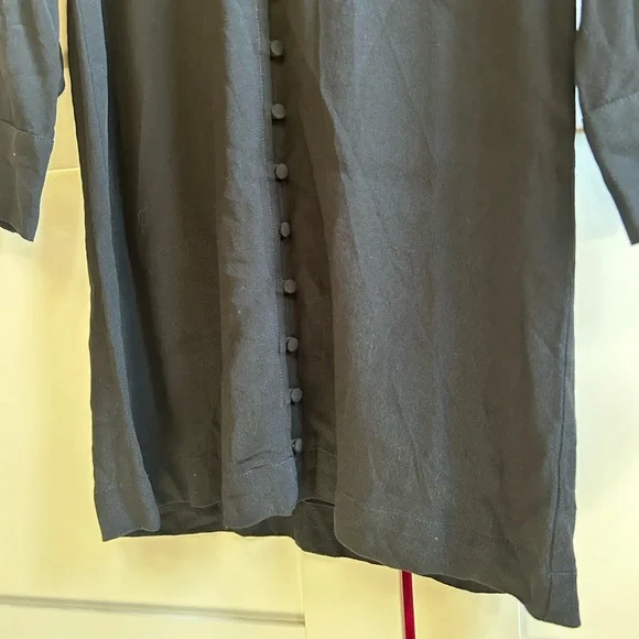 Madewell Heather long sleeve black button-front dress, NWT, size xxs - Picture 14 of 15